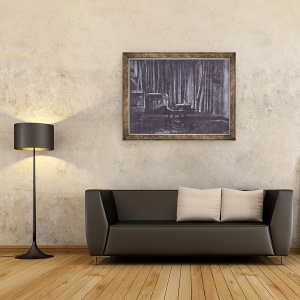 Tablou inramat - Vincent Alexander Booth - Perdele de lumina lumanarii, 1997, 60 x 80 cm - Img 2