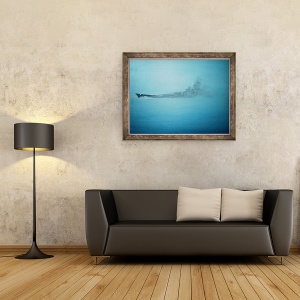 Tablou inramat - Vincent Alexander Booth - Scharnhorst in ceata dimineata Channel Dash 1942, 2014, 60 x 80 cm - Img 2