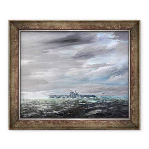 Tablou inramat - Vincent Alexander Booth - Ultimul B25 pleaca USS Hornet 18/04/1942, 2019, 50 x 60 cm