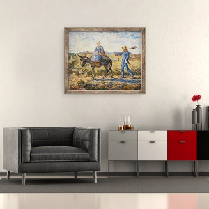 Tablou inramat - Vincent van Gogh - Dimineata, merge la locul de munca, 50 x 60 cm - Img 2