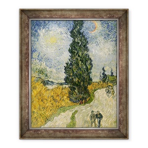 Tablou inramat - Vincent van Gogh - Drumul cu chiparosi, 70 x 85 cm