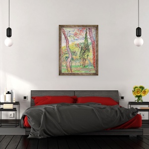 Tablou inramat - Vincent van Gogh - Gradina Spitalului Sf. Paul, St. Remy, 70 x 90 cm - Img 3