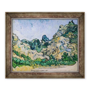 Tablou inramat - Vincent van Gogh - Muntii din Saint-Rémy Montagnes à Saint-Rémy, 70 x 85 cm