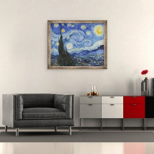 Tablou inramat - Vincent van Gogh - Noaptea instelata II, 50 x 60 cm - Img 2