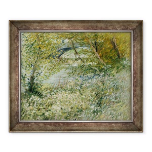 Tablou inramat - Vincent van Gogh - River Bank in primavara, 50 x 60 cm