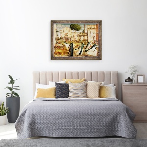 Tablou inramat - Vittore Carpaccio - Sfantul Ierome si Leul in Manastire, 70 x 90 cm - Img 3