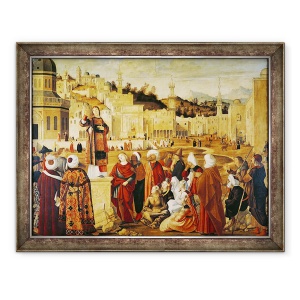 Tablou inramat - Vittore Carpaccio - Sfantul stefan Predica, 70 x 90 cm