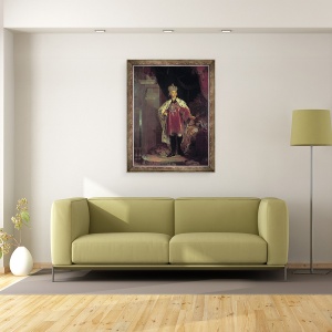 Tablou inramat - Vladimir Lukich Borovikovsky - Portretul lui Paul I, 60 x 80 cm - Img 2