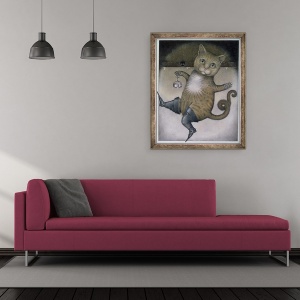 Tablou inramat - Wayne Anderson - Motanul in Boots face un Somersault, 70 x 85 cm - Img 2