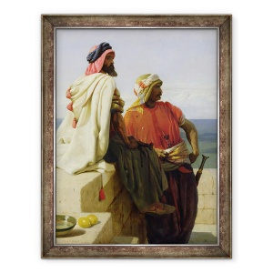 Tablou inramat - Wilfred Vincent Herbert - Sarazinii in fata pozitiei lor, 70 x 90 cm