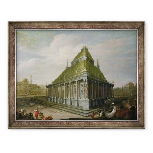 Tablou inramat - Wilhelm van Ehrenberg - Cele sapte Minuni ale Lumii, Mausoleul de la Halicarnassus, 60 x 80 cm