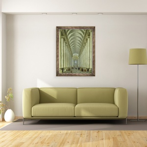 Tablou inramat - Wilhelm van Ehrenberg - Scara interioara renascentista, 60 x 80 cm - Img 2