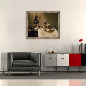 Tablou inramat - Willem Claesz. Heda - Natura moarta II, 70 x 85 cm - Img 2