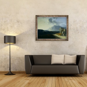 Tablou inramat - Willem Schellinks - Peisaj cu Muntele Stromboli, 60 x 80 cm - Img 2