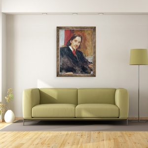 Tablou inramat - William Blake Richmond - Portret De Robert Louis Stevenson 1850-1894 1886, 70 x 90 cm - Img 2