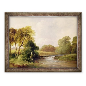 Tablou inramat - William E. Jones - Pescuit, Redarea unui peste, 60 x 80 cm