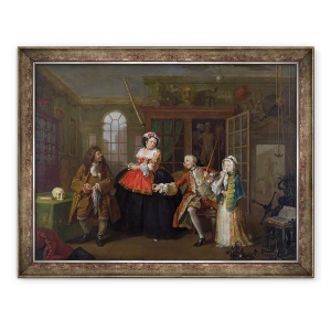 Tablou inramat - William Hogarth - Casatoria a la Mod, III - Inspectia, 70 x 90 cm