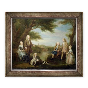 Tablou inramat - William Hogarth - John si Elizabeth Jeffreys si copiii lor, 70 x 85 cm