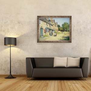 Tablou inramat - William Kay Blacklock - Satul Cotswold, 60 x 80 cm - Img 2