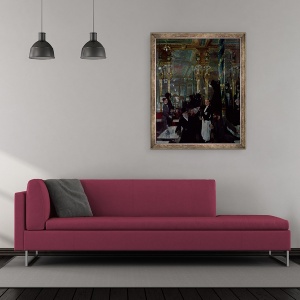 Tablou inramat - William Orpen - Cafe Royal, Londra, 50 x 60 cm - Img 2