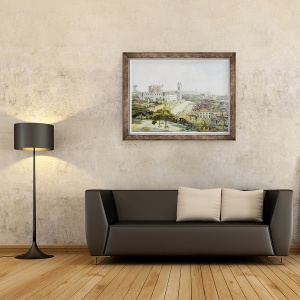 Tablou inramat - William Pars - O vedere a Romei luate de la Pincio, 60 x 80 cm - Img 2