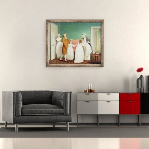 Tablou inramat - William Redmore Bigg - Nasterea mostenitorului, 50 x 60 cm - Img 2