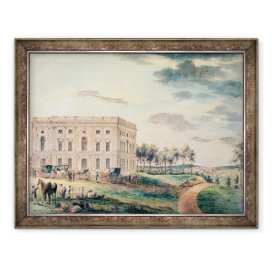 Tablou inramat - William Russell Birch - Un punct de vedere al Capitoliului Washington inainte de a fi ars in jos de catre britanici, 60 x 80 cm