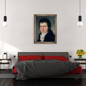 Tablou inramat - Willibrord Joseph Mahler - Ludwig van Beethoven 1770-1827, 70 x 90 cm - Img 3