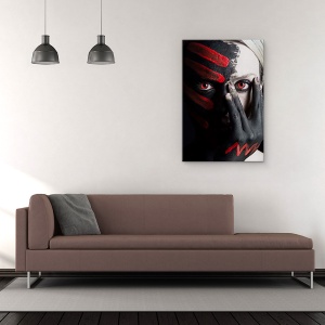 Tablou Canvas - 4 Elemente - Foc, Rosu, Pamant, Portret, Pofta, Studio, 60 x 90 cm - Img 2
