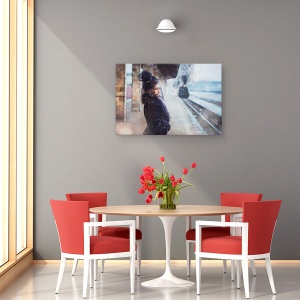 Tablou canvas - A. Karenina, Tren Cu Aburi, Fum, Locomotiva, 40 x 60 cm - Img 4
