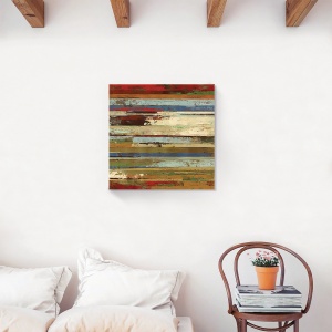 Tablou decorativ modern living canvas abstract linii multicolor 60x60cm