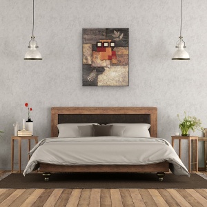 Tablou canvas - Abstract, Modern, Pietre, Frunze, 40 x 50 cm - Img 3