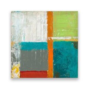 Tablou Canvas - Abstract, Multicolor, Gri-Albastru, 60 x 60 cm