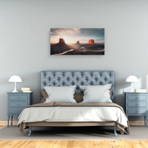 Tablou canvas - Amurg, Vale, Apus De Soare, Peisaj, 50 x 100 cm - Img 3