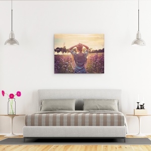 Tablou canvas - Apus De Soare, Apus De Soare, Vara, Stare De Spirit, Portret, Femeie, 60 x 75 cm - Img 3