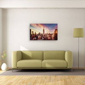 Tablou Canvas - Apus De Soare In Midtown, 50 x 80 cm - Img 2