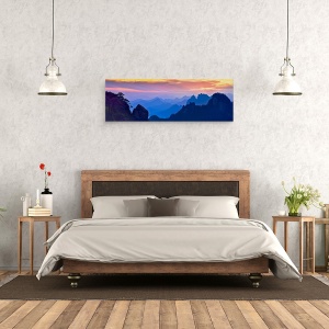 Tablou Canvas - Apus De Soare In Sanqing Mountain, China, Asia, 30 x 90 cm - Img 3