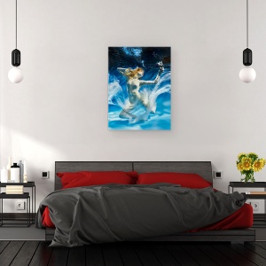 Tablou canvas - Aqua-Theatre, Sub Apa, Selfie, Aparat De Fotografiat, Tesatura, 50 x 70 cm - Img 3