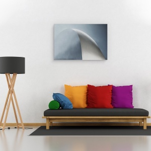 Tablou canvas - Arc Alb, Plastic, Litera, Abstract, Ostende, Olanda, Bucla, 80 x 120 cm - Img 2