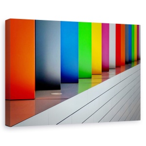 Tablou canvas - Atat De Multa Culoare, Arhitectura, Abstract, Curcubeu, 80 x 120 cm