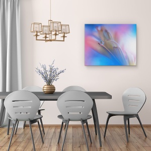Tablou canvas - Atinge-Ma Incet, Picatura, Apa, Floare, 60 x 75 cm - Img 4