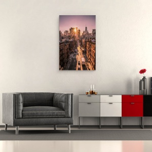 Tablou canvas - Atotputernicul Soare, New York, Strada, Arhitectura, Trafic, 60 x 90 cm - Img 2