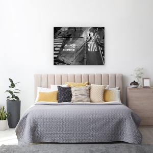 Tablou canvas - Autobuz, Autobuz, Strada, Ocupat, Trecere De Pietoni, Linii, 75 x 100 cm - Img 3