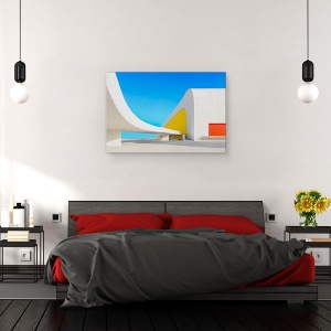 Tablou canvas - Avila, Arhitectura, Niemeyer, Asturias, Albastru, 80 x 120 cm - Img 3