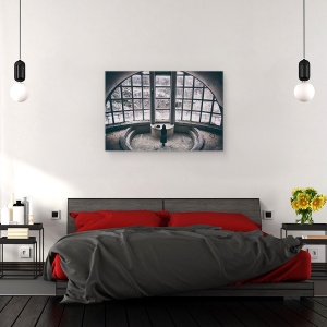 Tablou canvas - Baie Darapanata, Vedere, Fereastra, Femeie, Singur, 60 x 90 cm - Img 3