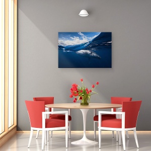 Tablou canvas - Balena Cu Cocoasa Si Cerul, Sub Apa, Cetace, 40 x 60 cm - Img 4
