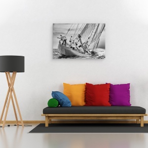 Tablou canvas - Barca, Antibi, Navigare, Cursa, Riviera Franceza, 80 x 120 cm - Img 2