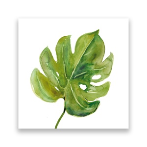 Tablou Canvas - Botanica, Verde, Frunza, Pictura, 60 x 60 cm