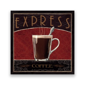 Tablou Canvas - Cafea, Express, 60 x 60 cm