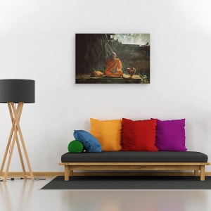 Tablou canvas - Calugar, Cultura, Traditional, Budhism, Thailanda, Zen, 60 x 90 cm - Img 2